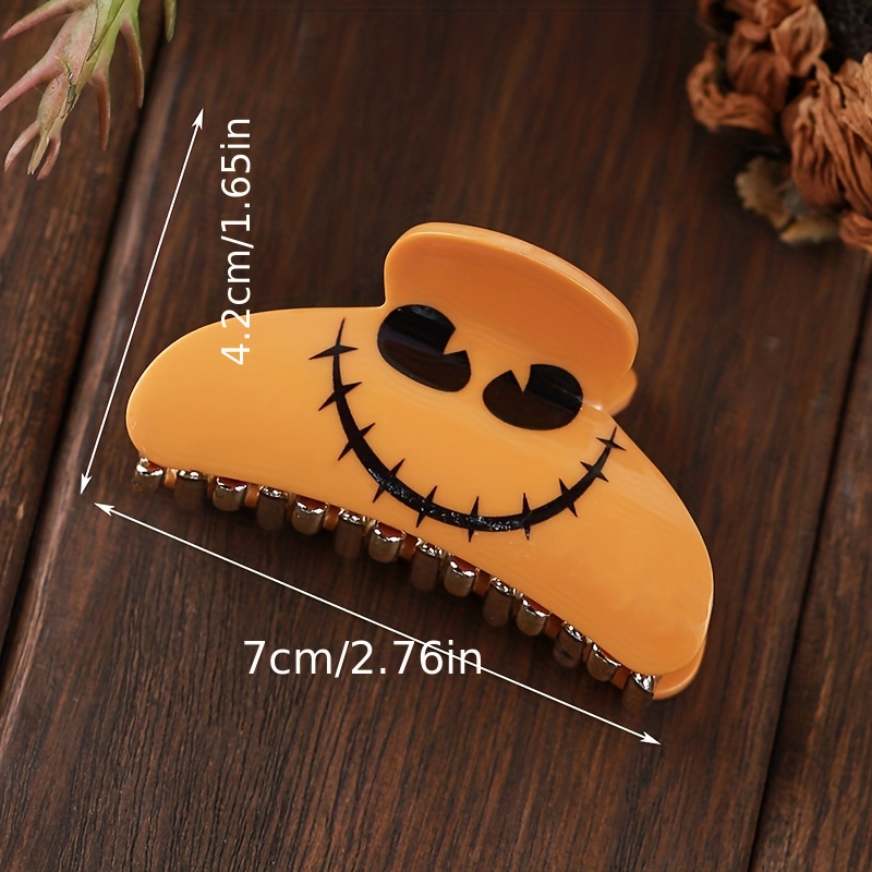 Set De 6 Horquillas De Halloween – Murciélago, Araña Y Calabaza – Clips De Pelo De Poliéster Para Niñas Y Mujeres