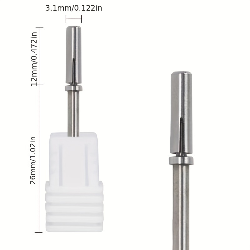 50pcs per box 3 1mm mini zebra sanding bands stainless steel nail drill bits mandrel electric manicure accessories tool