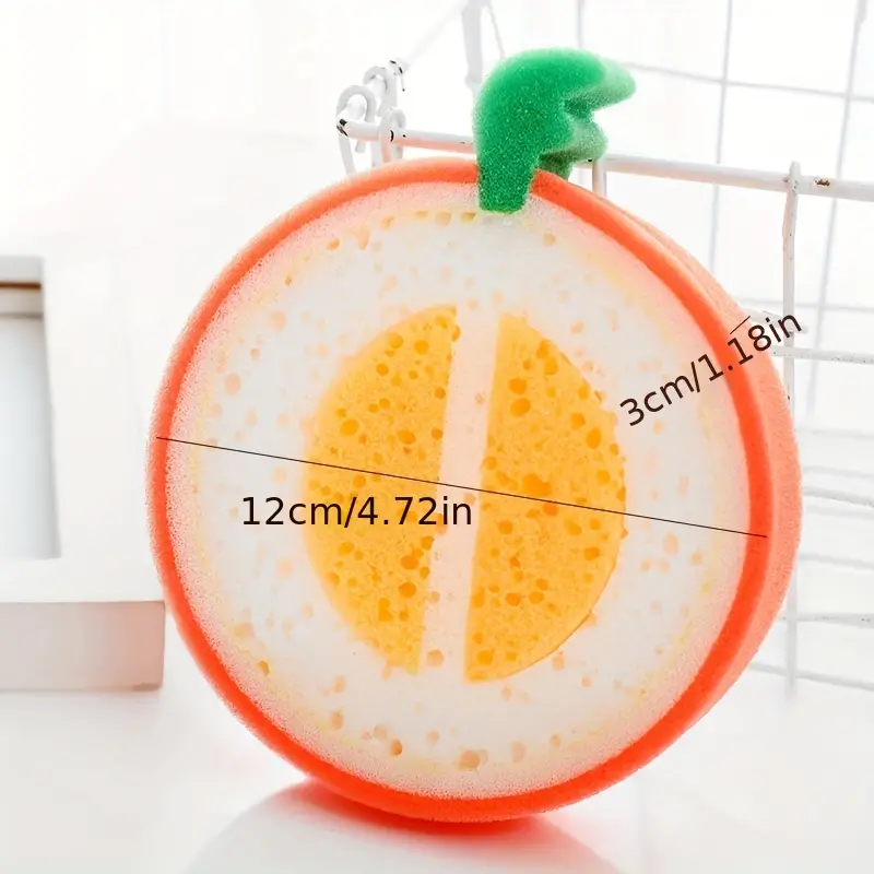 4Pcs Dish Cleaning Sponges Cute Fruit-shape Thickened Kitchen