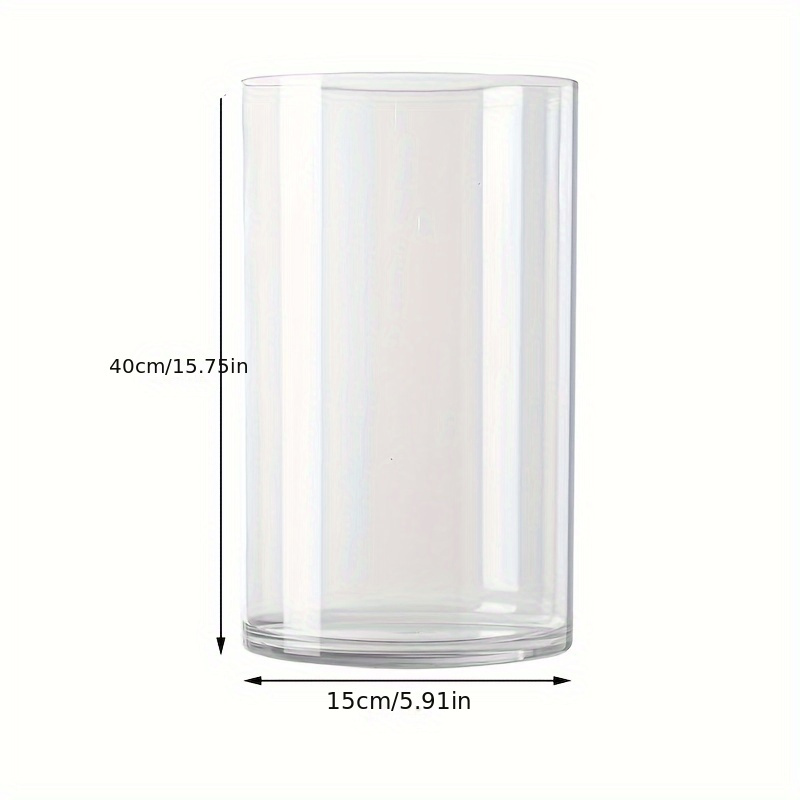 

Elegant Acrylic Flower Vase - Transparent, Round Design For Home Decor & Floral Arrangements, Multiple Sizes