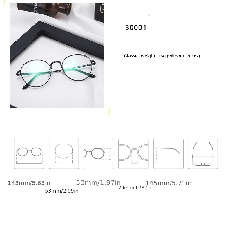 mens ultra light pure titanium frame glasses unisex full Temu