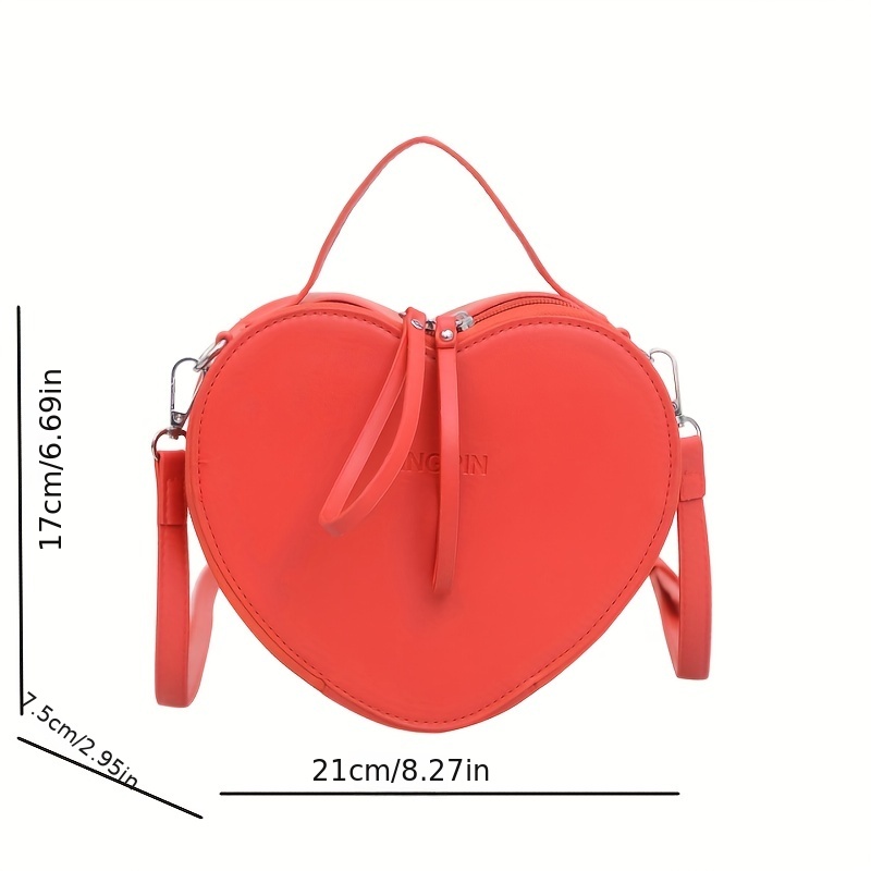 Fashion Love Heart Shape Shoulder Bag Small Handbags Designer Crossbody Bags for Women Solid PU