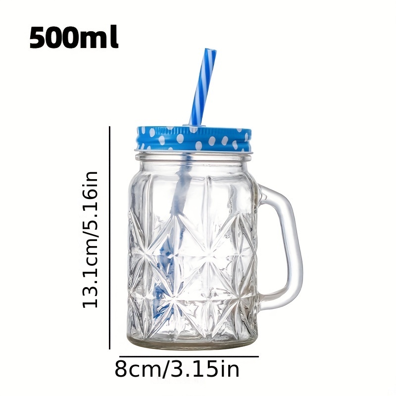 Large Glass With Lid And Straw, Heavy Duty Glass Water Cup, Iced Coffee Cups,  Drinking Cups, Summer Winter Drinkware - Temu