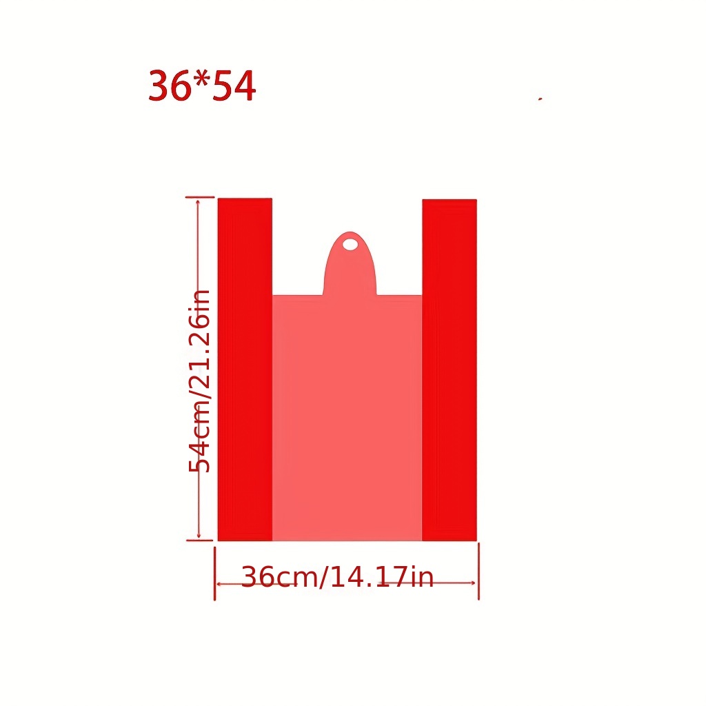 Thickened Red Supermarket Shopping Bag, Vest Bag, Take-out Bag