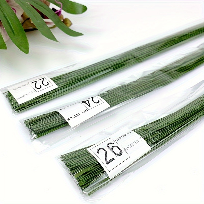 100pcs Flower Art Wire Flower Packaging Materials DIY Handmade Flower Art Wire