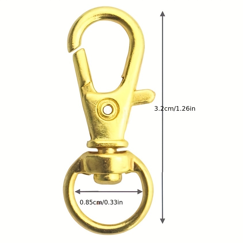 NEW GOLD SWIVEL Lobster Clasps Trigger Clips Clasp Snap Hook Key