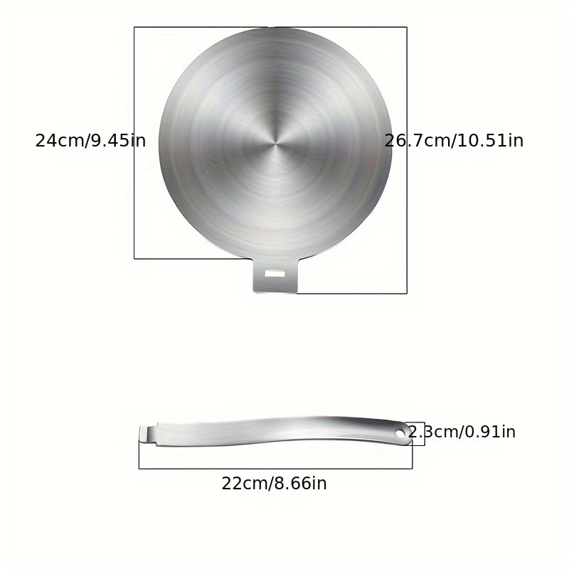 Qqmora Plaque de conduction thermique Plaque de conduction de chaleur en  alliage electromenager cuisson 24 cm / 9,4 pouces