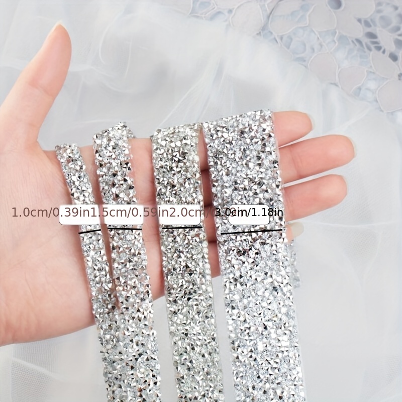 COHEALI Glitter Tape 1pc Drill Bar Fajas Para Vestidos Rhinestone Crystal  Ribbon Diy Webbing Simple Diamond Network : : Home