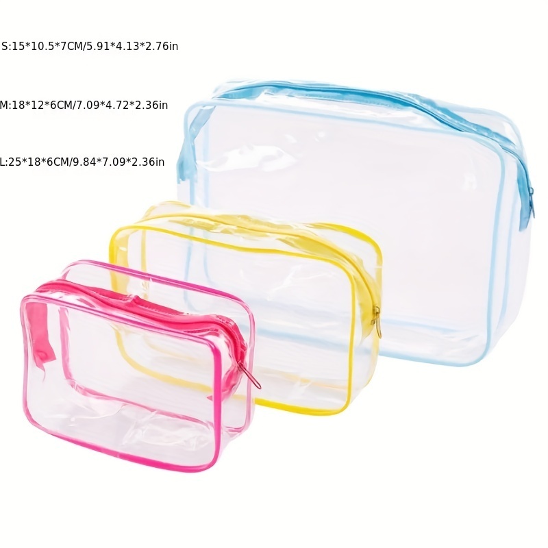 Transparent Cosmetic Bag PVC Women Zipper Clear Makeup Bags Beauty Case  Travel Make Up Organizer Storage Bath Toiletry Wash Bag