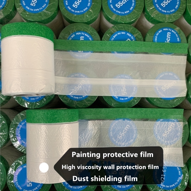  Seajan 10 rollos de papel de enmascarar de pintura precintado,  papel adhesivo para pintores automotrices, rollo de papel protector para  automóviles y muebles (12 pulgadas x 50 pies) : Herramientas y