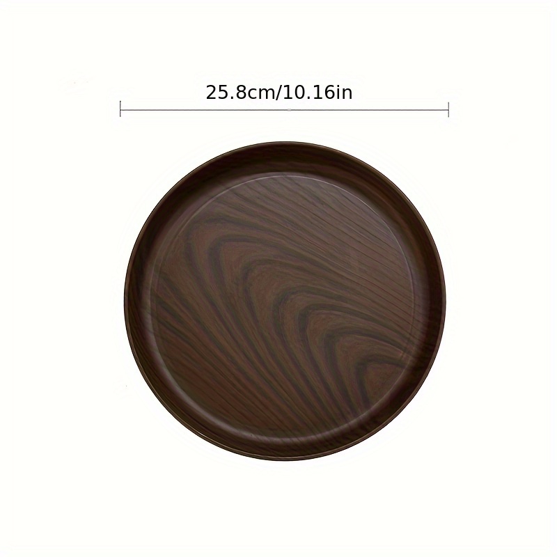 1pc, Reusable Wood Grain Plastic Pp Tray - High Quality And Durable Food Safety , Suitable For Restaurants, Cafes, , Snacks, Desserts, Bread And Coffee Cup Trays, Snack Service Trays