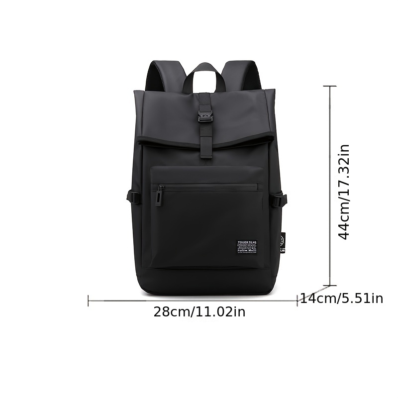  Men's Backpack with Canvas, Casual，Large Capacity,,and Multiple Pockets for Wear Resistance and Multifunctional Load Reduction During Travel and Commuting
