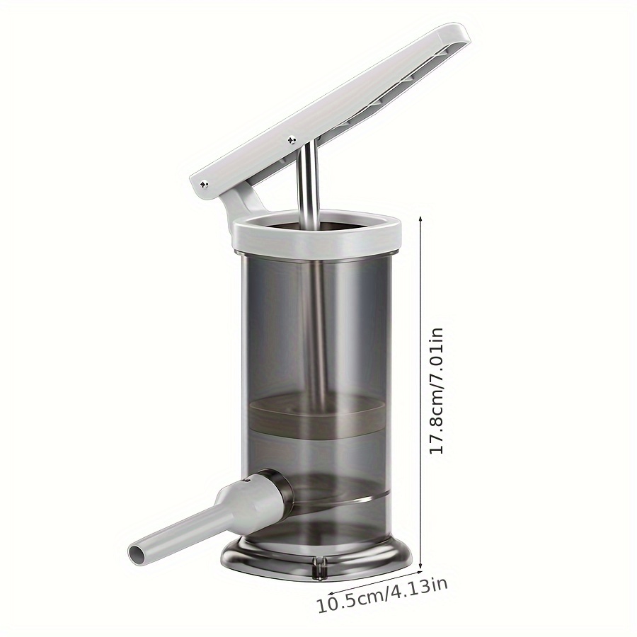 TEMU Manual Sausage Stuffer Tool - Easy-use Kitchen Gadget For Stuffing Sausages, Durable Polypropylene, Ideal For , Sausage Making Supplies