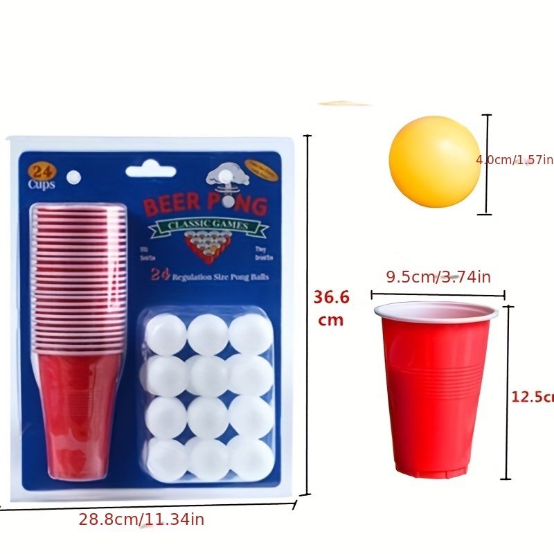 Disposable Plastic Cups Double-layer Plastic Cup Table Tennis Set Two-color  Cup Beer Game Party Cup - Temu