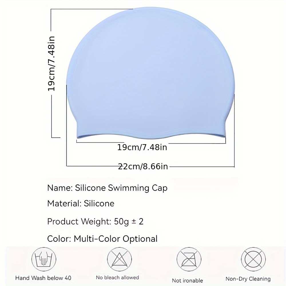 Unisex Silicone Swim Cap Waterproof Comfortable Swimming Cap