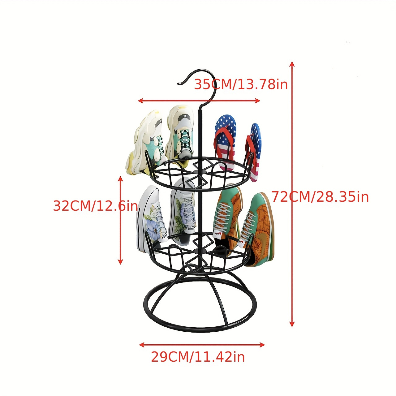 INOOMP Clothes Drying Rack Shoe Stand Lanyards Shoes Rack Clothes