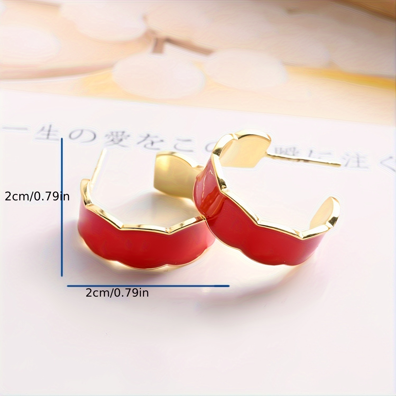 Colorful Enamel Design Enamel Hoop Earrings Vintage Elegant - Temu