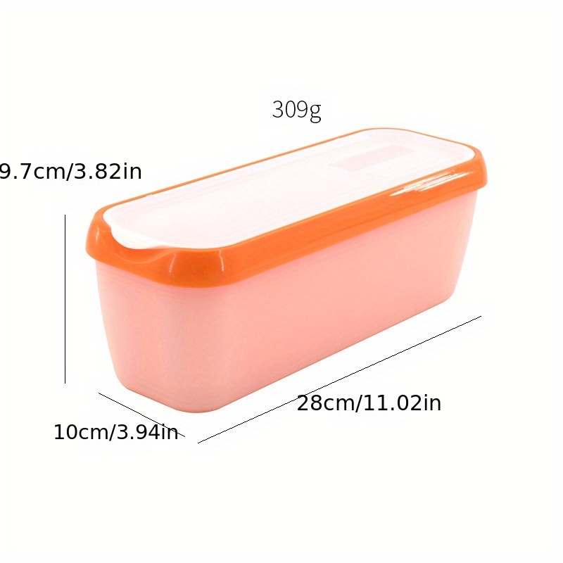 Ice Cream Containers 1 Quart Freezer Container Reusable Storage Tubs w/  Lids Red