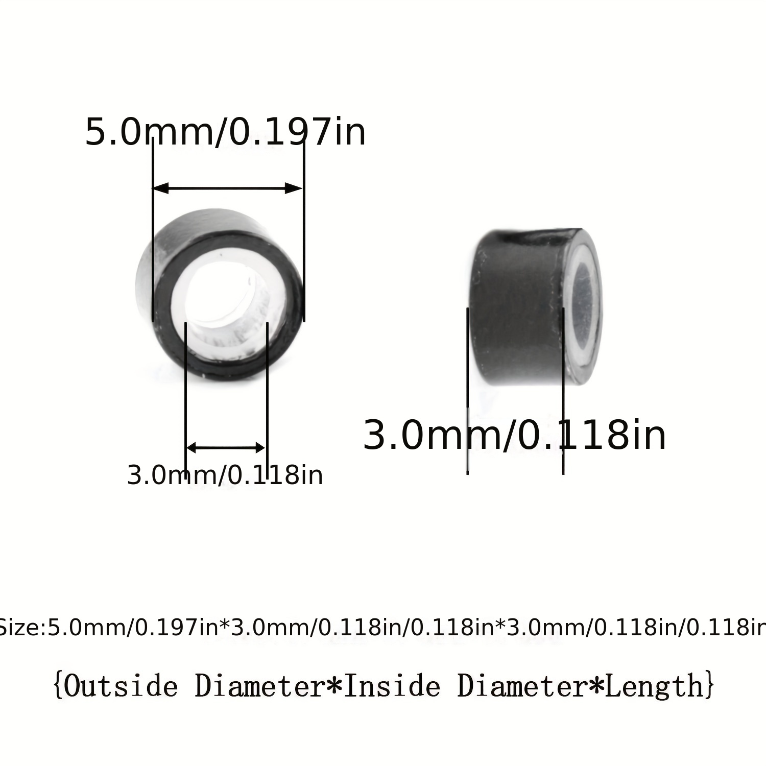 Premium Silicone Micro Link Rings Beads For Hair Extensions  (500Pcs,Black/Brown/Dark Brown)