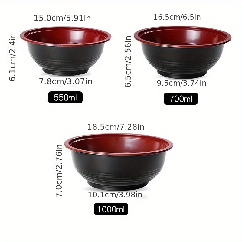 Disposable Bowl, Pp Plastic Takeaway Packing Bowl Box, Outdoor Activities  Essential Equipment - Temu