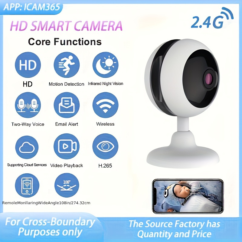 HD IP Camera Wireless Home Security Camera 360° WI-FI Cloud Camera Two Way  Audio Night Vision CCTV Camera