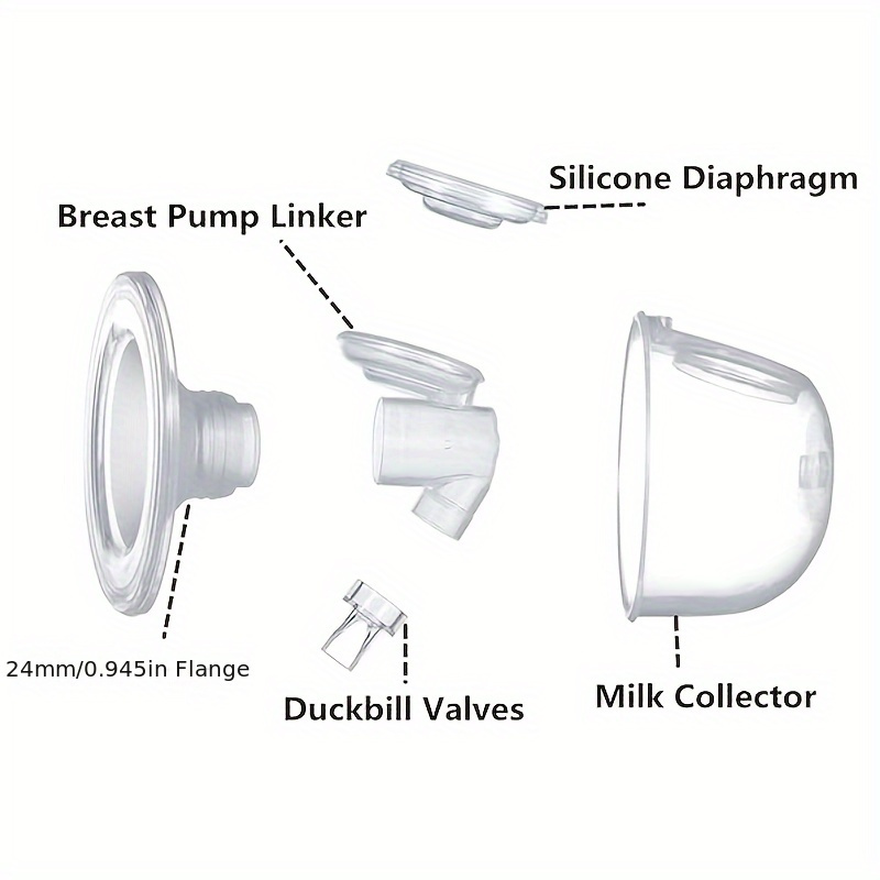 4pcs/set, Breast Pump Part Replacements, Compatible With TSRETE, CPPSLEE,  Momcozy S9/S12 Wearable Breast Pump, Breast Pump Accessories Replacements, (