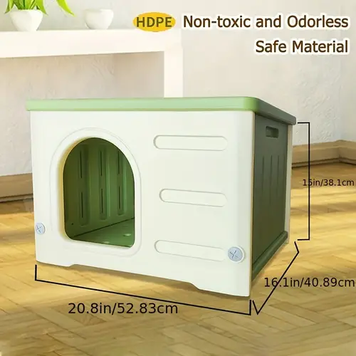waterproof cat house with mat outdoor indoor plastic cat shelter non toxic easy assembly