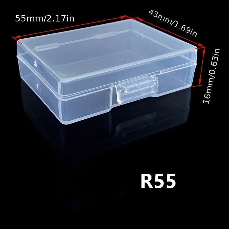 Plastic Clear Storage Box Flat Rectangular Organizer - Temu