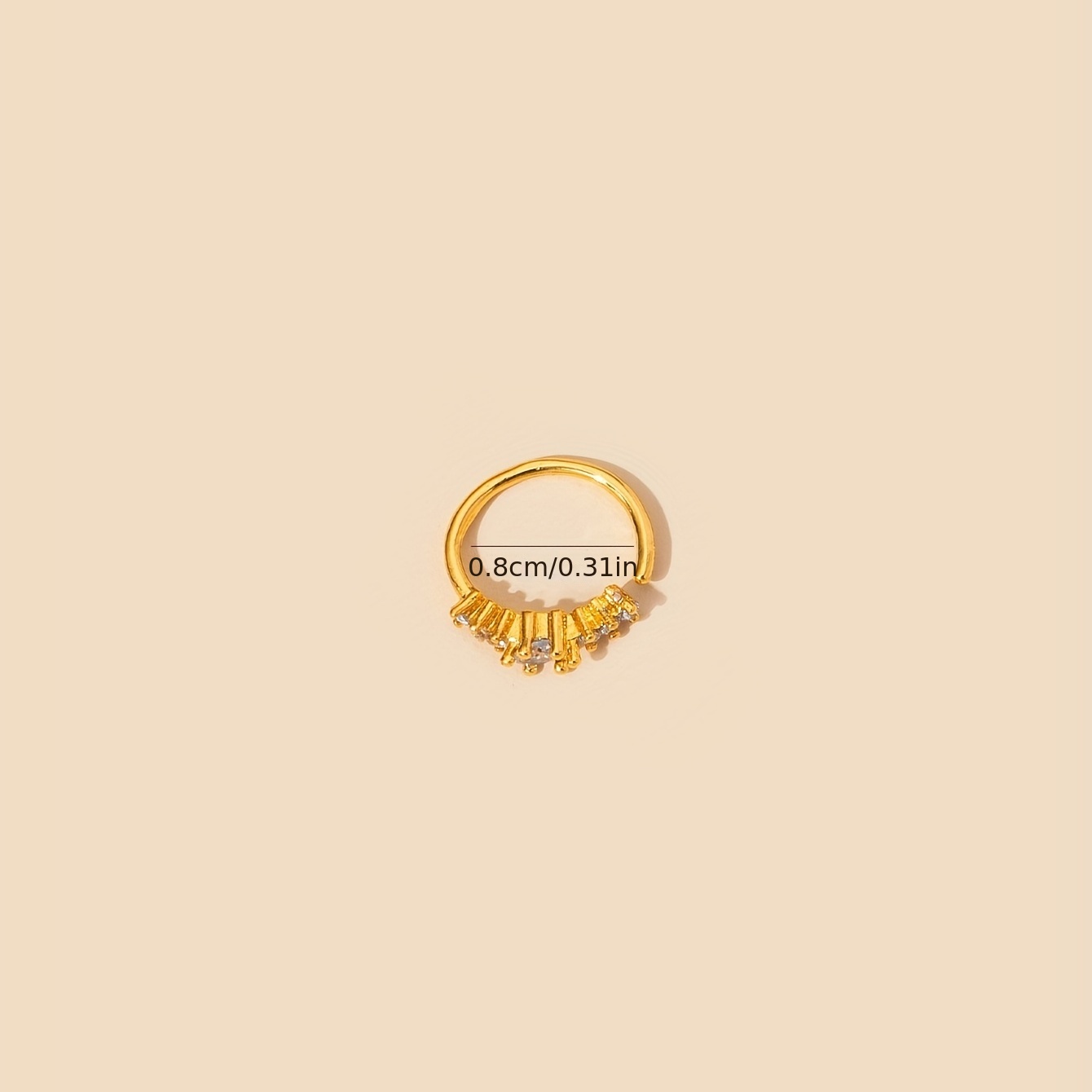 Inlaid Zircon Nose Ring, Bling Bling Style for Women
