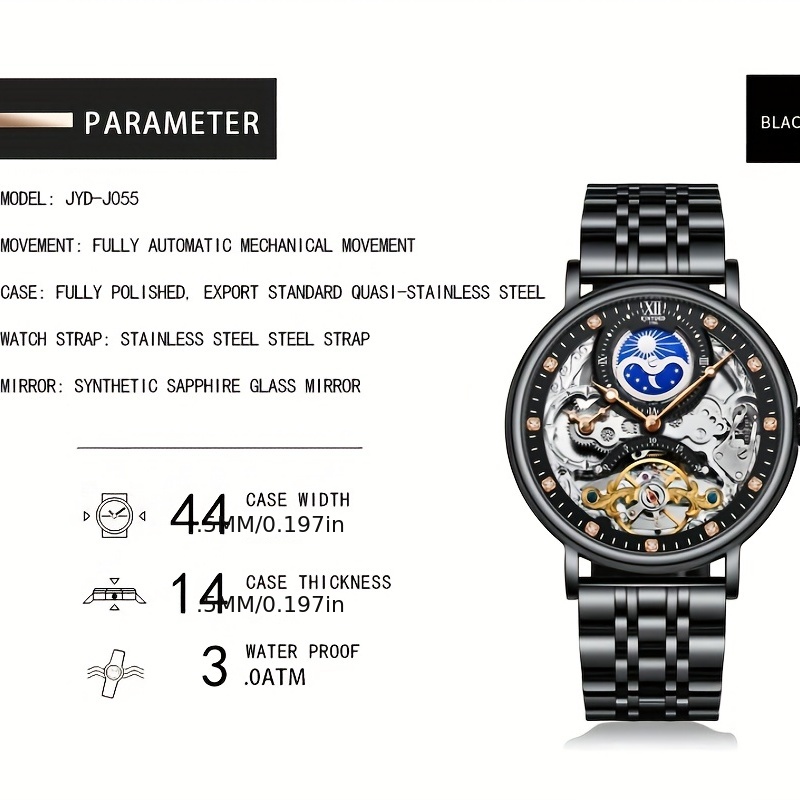 Reloj Hombres Relojes Mecánicos Relojes Automáticos Tourbillon de Acero  Inoxidable de Lujo – Los mejores productos en la tienda online Joom Geek