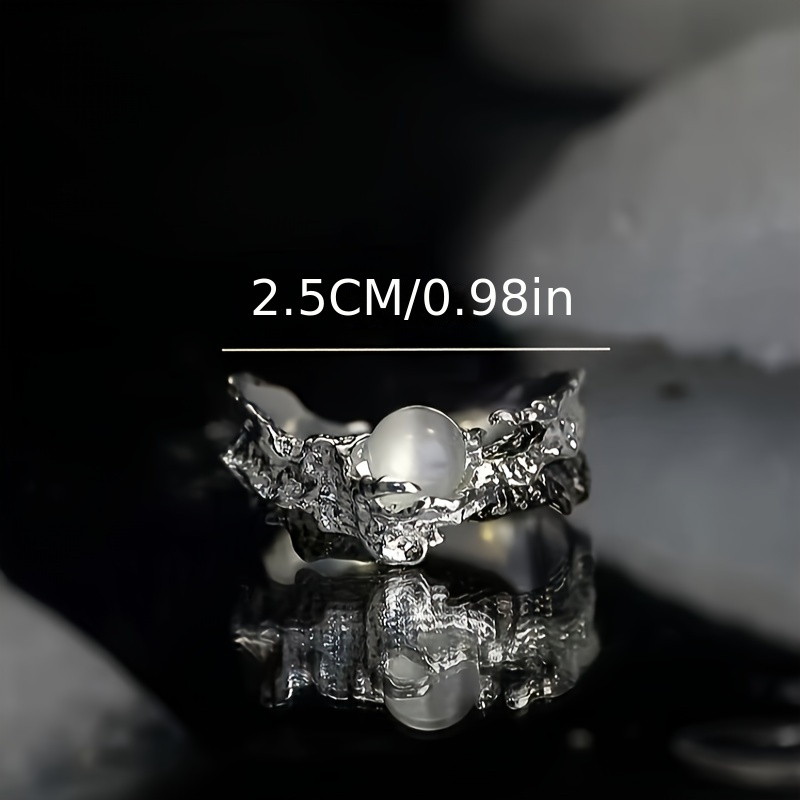 Sun & Moon Couple's Adjustable Open Alloy Statement Ring