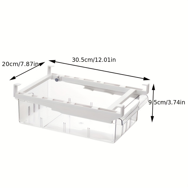 Mano Paquete de 2 cajones transparentes para refrigerador, apilables,  organizadores de cajones para refrigerador, caja de almacenamiento de  despensa