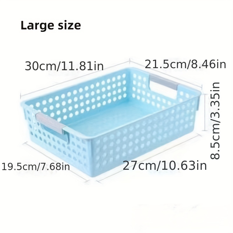 Rectangular Plastic Storage Basket, Sturdy And Durable Basket