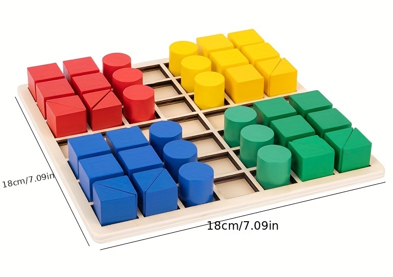 Puzzle Di Blocchi Di Giunzione Creativa In Legno, Sussidi Didattici Montessori, Giocattolo Montessori, Educazione Precoce Dei Bambini, Giocattoli Educativi Per Lo Sviluppo Intellettuale dettagli 9