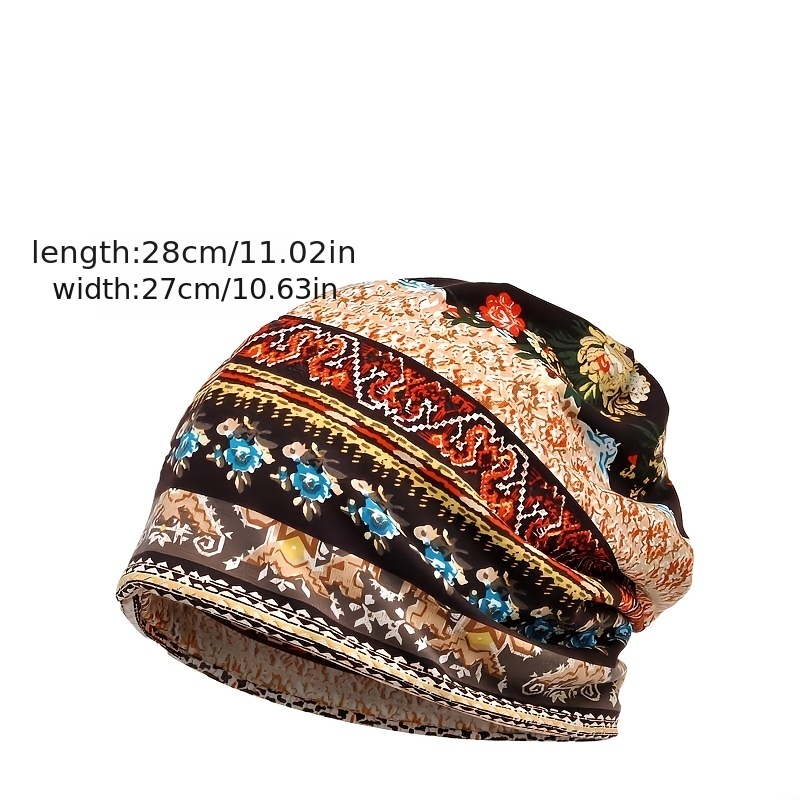 Spring And Summer Thin Material Elastic Cotton Print Pattern Outdoor  Cycling Shopping All-match Dual-purpose Neck Wrap Head Hat