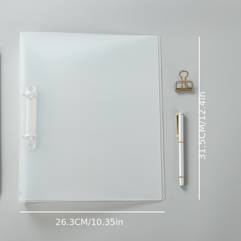 A4 Binder Punch File Folder 2 Holes Transparent Pp Office - Temu