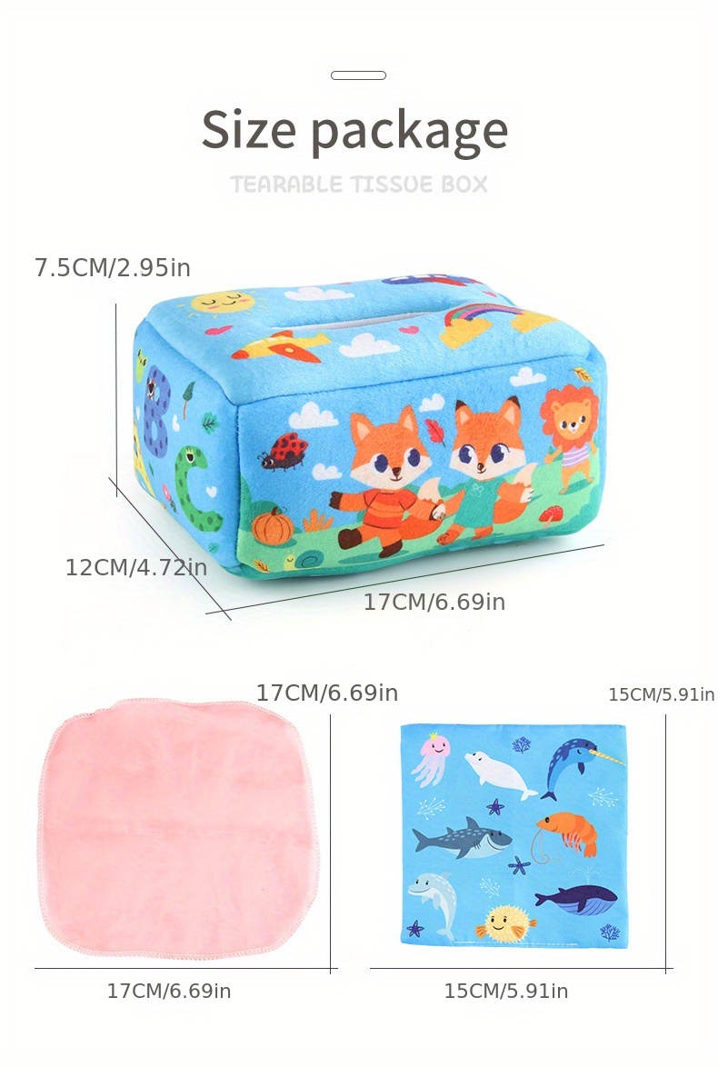 plush baby tissue box baby simulation learning toy finger exercising toy childrens toys details 10