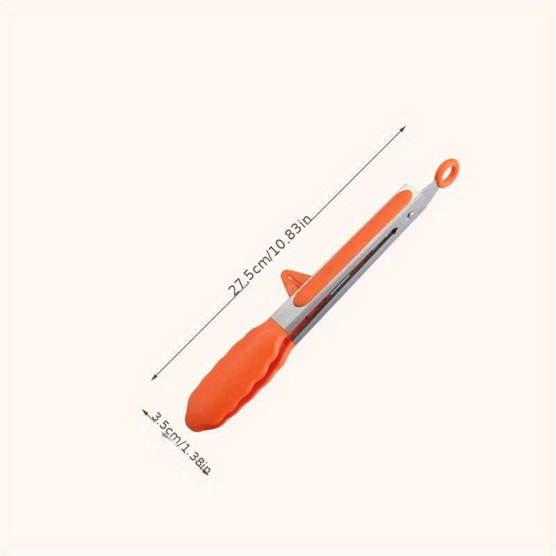 1pc Silicone Tongs Mini Kitchen Tongs With Silicone Tips Heat