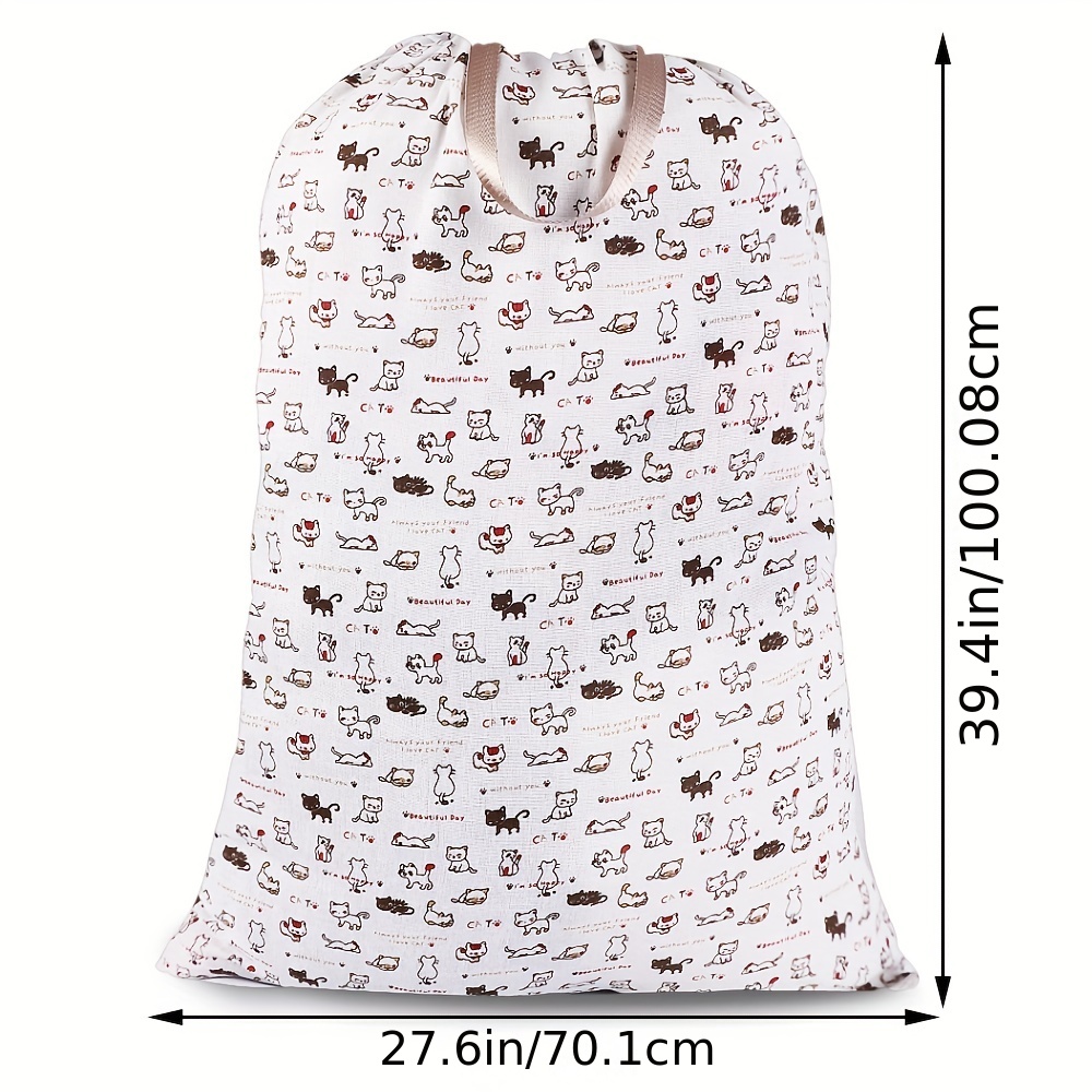 Printed Laundry Bag - White - Home All