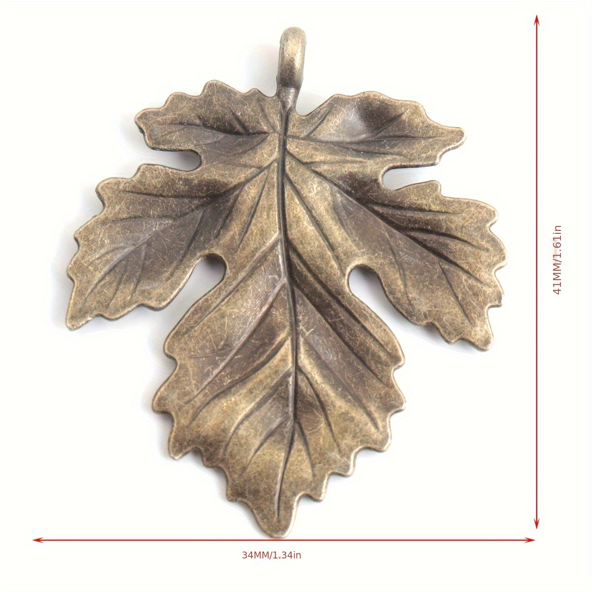 Set of 30 Maple Leaf Pendants Halloween Ornaments in Bronze