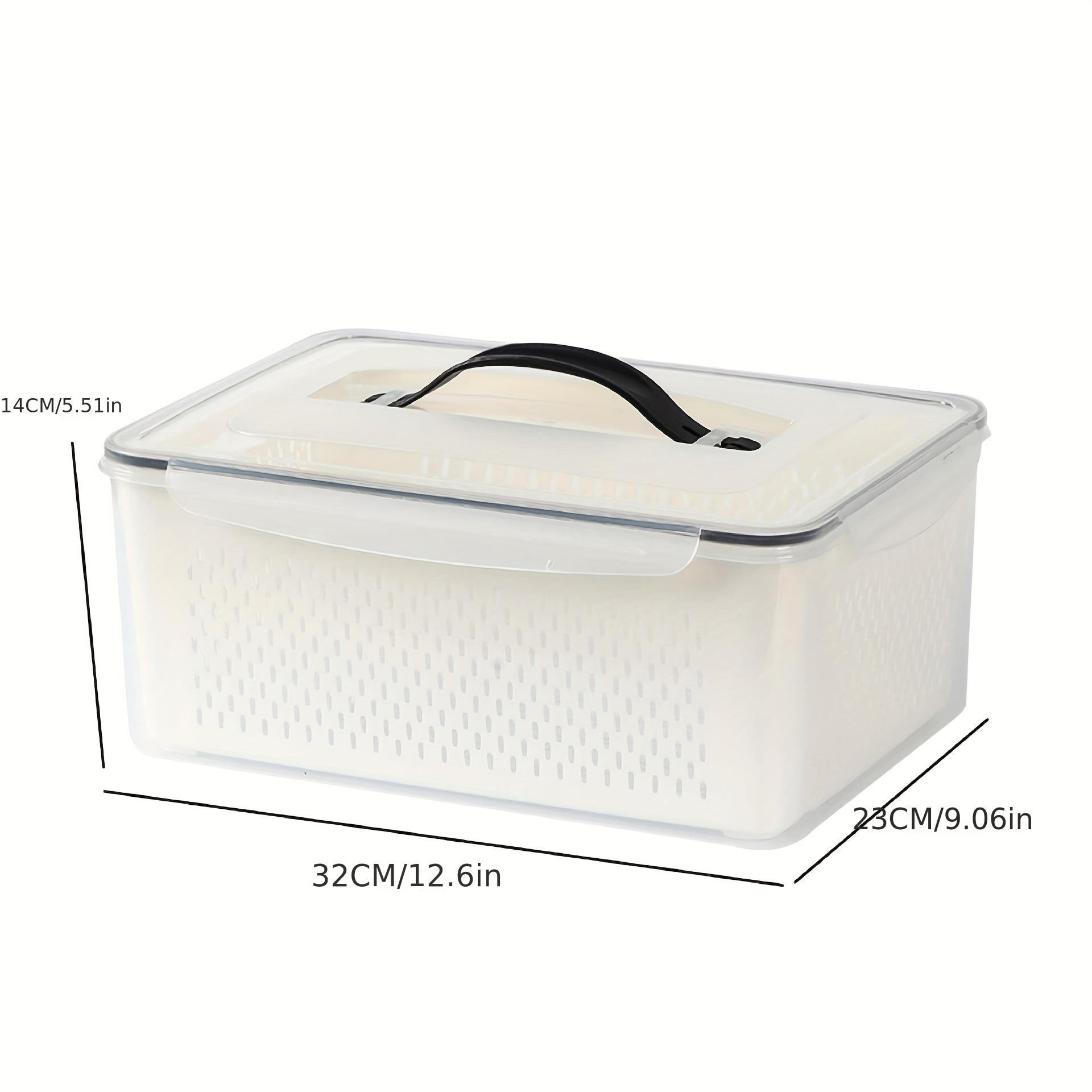 Large Capacity Refrigerator Storage Box with Lid
