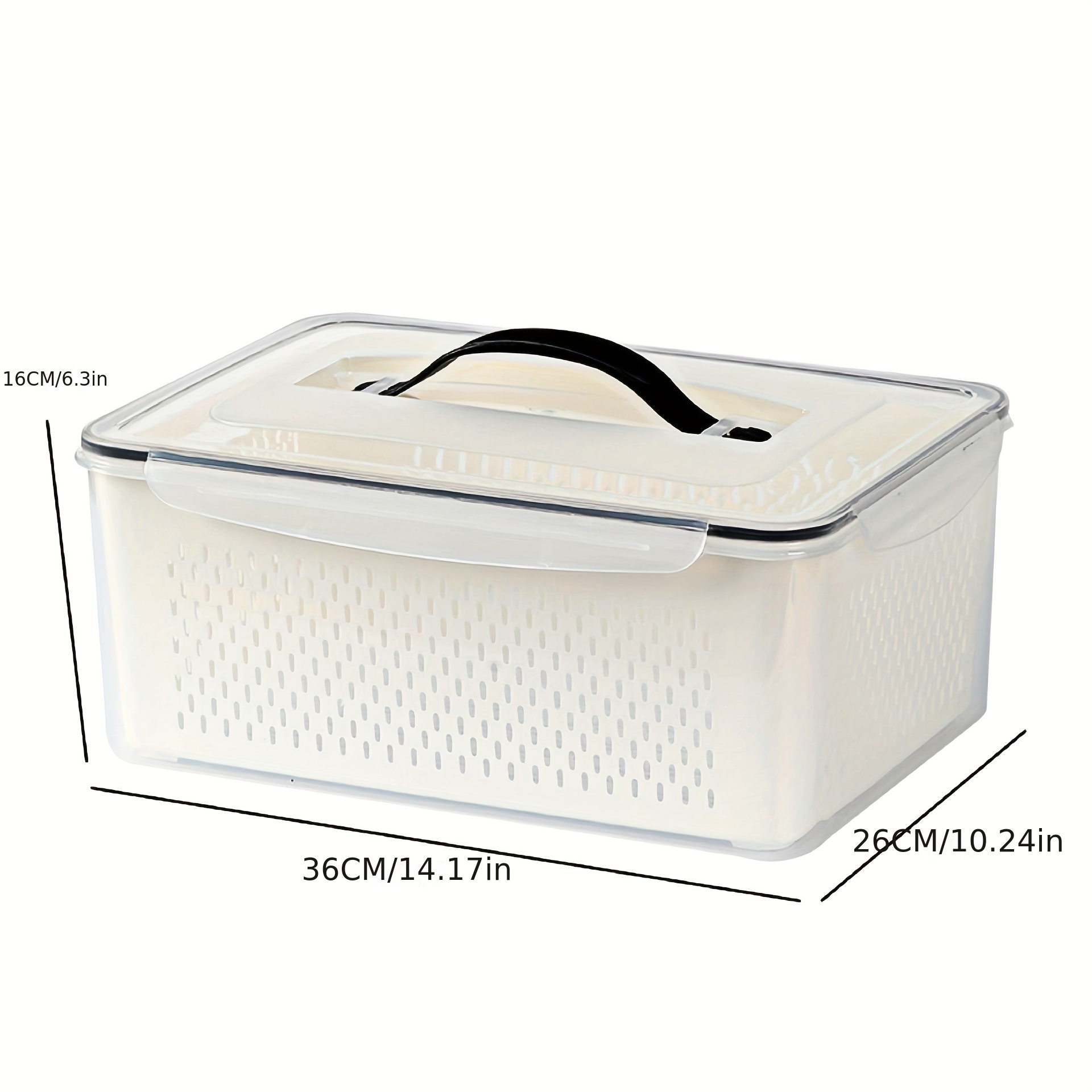 Large Capacity Refrigerator Storage Box with Lid