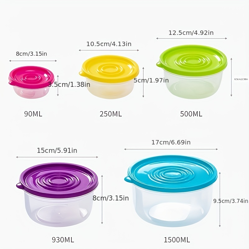 10pcs 250ml Mini Plastic Crisper Square Food Container Kitchen Lunch Boxes Sealed Box for Refrigerator Microwave Oven (Random Color), Size: Small