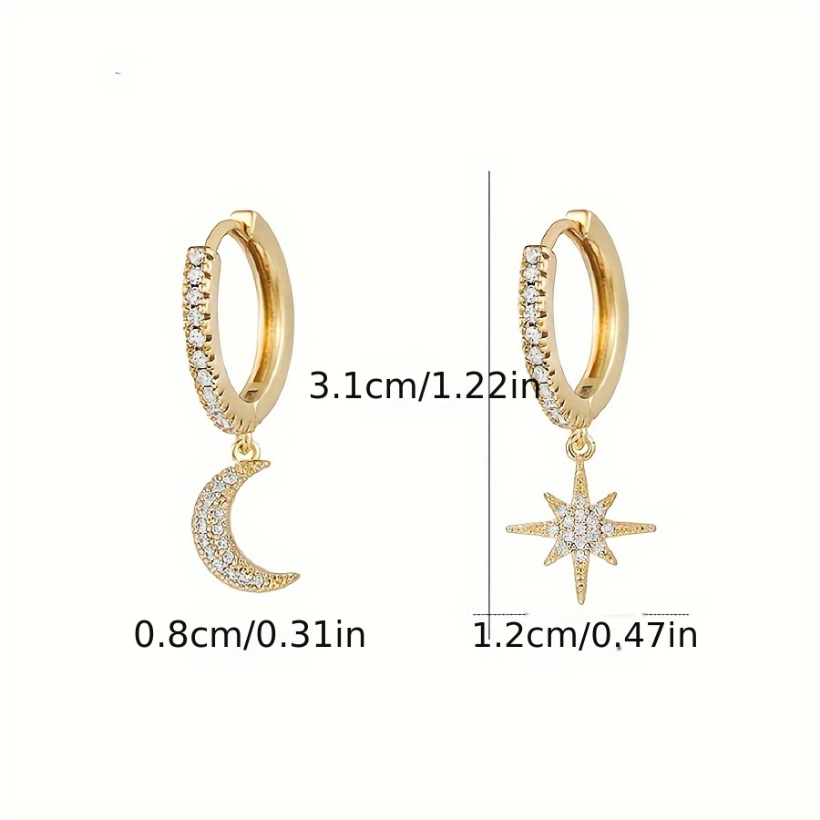 Moon & 8 Stars Earrings for Women