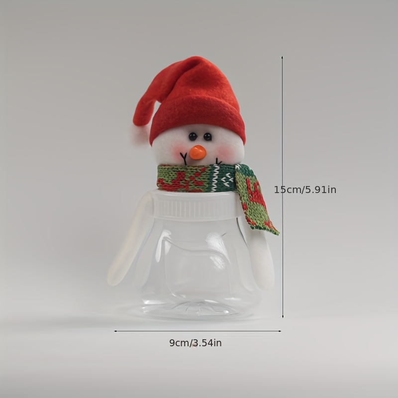 1pc, Christmas Candy Jars, Santa Elk Snowman Ornament Plastic