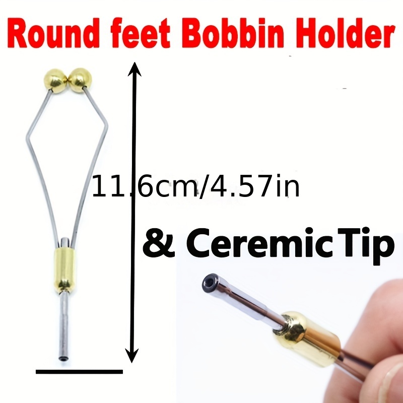 Cheap Fly Tying Tool Bobbin Threader with Half Hitch Brass Handle