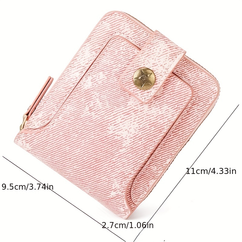  Billetera simple cuadrada para mujer, billetera pequeña con  hebilla corta, monedero pequeño, monedero para mujer, tarjetero de  embrague, bolsa de dinero (color : D, tamaño: 4.7 * 3.9 in) : Ropa, Zapatos  y Joyería