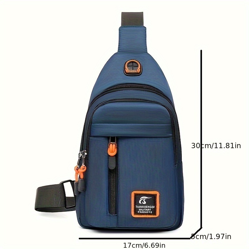 1pc Bolso De Pecho Deportivo Casual Para Hombres, Tela De Nylon, Gran  Capacidad Para La Universidad - Bolsas Y Equipaje - Temu Mexico