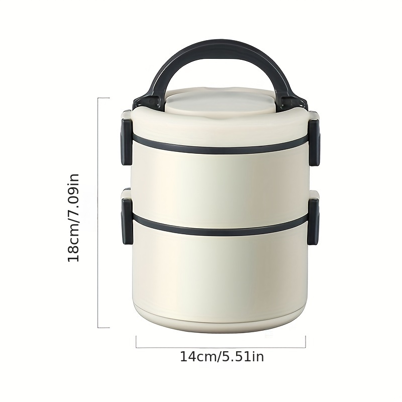 Insulated Food Container,Bento Stackable Lunch Box,3 Layers