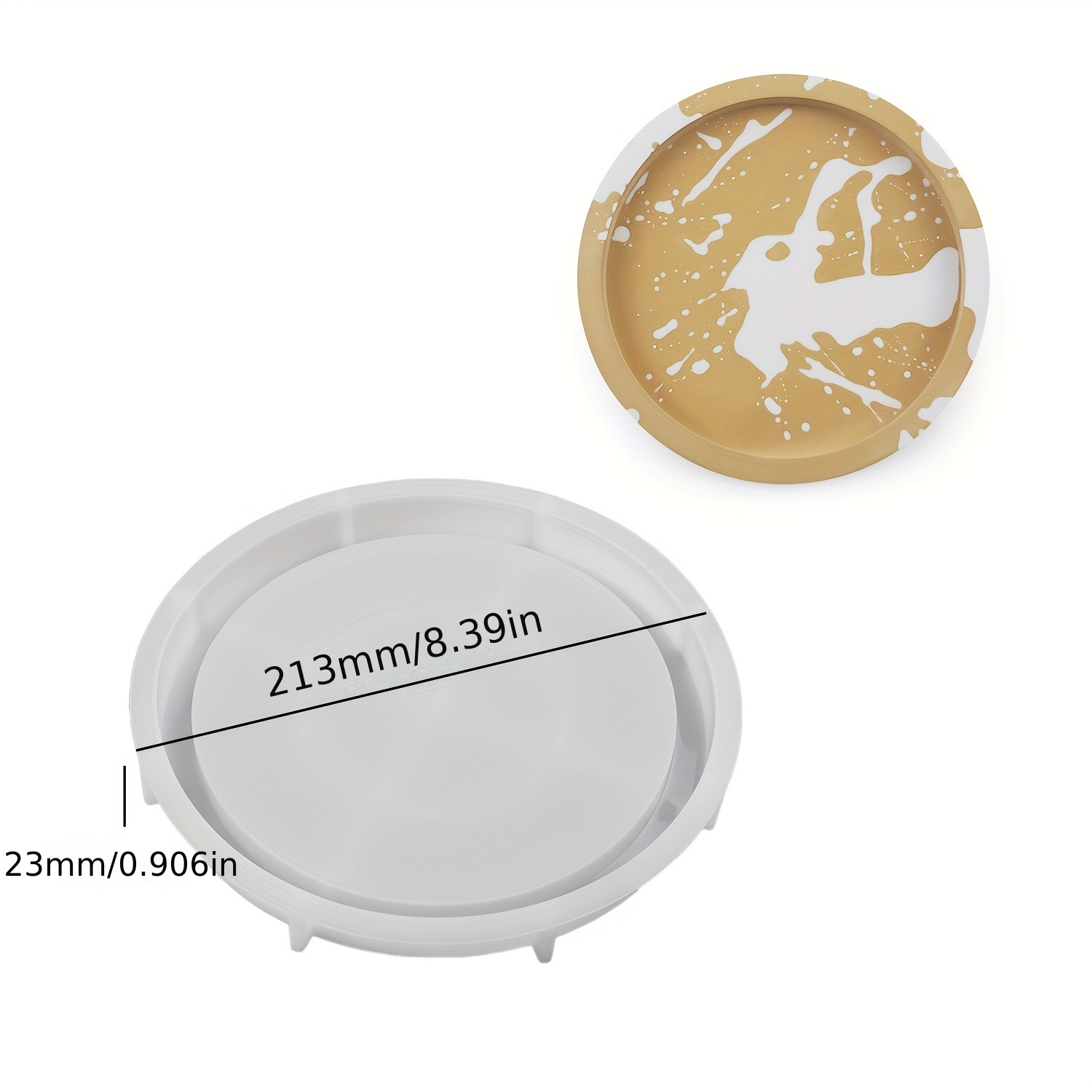 Image of [resin Mold] Silicone Mold For Resin Round Plates, Plaster And Cement , Handmade Storage Trays, Flower Pot Bases, Plaster Plate Craft Casting Molds, Home Decor Items